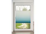 Plissee K-HOME "Farbverlauf Sunrise" Gr. 40, blau (petrol, weiß), B:30cm H:130cm, Obermaterial: 100% Polyester, Plissees, Plissee, Topseller