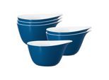 Schale SELTMANN WEIDEN "Müslischalen Life Fashion 600 ml 6er Set", blau (classic blau), L:15,7cm, Schüsseln, Schale