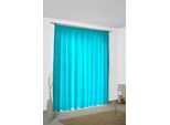 Vorhang WIRTH "Lahnstein" Gr. 2, blau (türkis), B:132cm H:175cm, Polyester, Gardinen, Vorhang