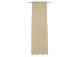 Vorhang WIRTH "LANGWASSER" Gr. 3, beige, B:135cm H:225cm, Jacquard, Polyacryl, Polyester, Gardinen, Vorhang