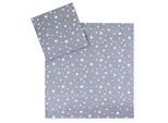 Kinderbettwäsche JULIUS ZÖLLNER "Baby- und Kinderbettwäsche aus 100% Jersey-Baumwolle", blau (shiny stars), B/L: 80cm x 80cm, 1 Stk., 1 Stk., Jersey, B/L: 35cm x 40cm, 2 Stk., Jersey, Obermaterial: 100% Baumwolle, Bettwäsche, Kinderbettwäsche, erhältlich in den Größen 80x80+35x40cm und 100x135+40x60cm