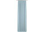 Vorhang WIRTH "Newbury" Gr. 4, blau (hellblau), B:130cm H:225cm, Jacquard, Baumwolle, Polyester, Gardinen, Vorhang