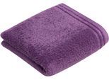 Badetuch VOSSEN "Calypso Feeling", lila (lollipop), B:50cm L:100cm, Walkfrottee, Obermaterial: 100% Baumwolle, Handtücher, Badetuch, mit schmaler Bordüre, aus 100% hochwerter Baumwolle, Vegan, einfarbig