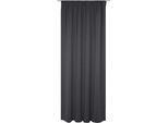 Vorhang WIRTH "Torbole" Gr. 1, schwarz, B:132cm H:145cm, Jacquard, Baumwolle, Polyester, Gardinen, Vorhang