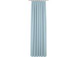 Vorhang WIRTH "Newbury" Gr. 1, blau (hellblau), B:65cm H:125cm, Jacquard, Baumwolle, Polyester, Gardinen, Vorhang