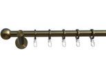 Gardinenstange INDEKO "Colombes", gold (antik, messingfarben), L:260cm, Gardinenstangen, Gardinenstange, Komplett-Set inkl. Ringen und Montagematerial