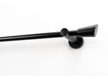 Gardinenstange GARESA "MOLIS", schwarz, L:360cm Ø:20mm, Holzwerkstoff, Metall, Gardinenstangen, Gardinenstange, Vorhanggarnitur, verlängerbar, Wandmontage, Keil, ohne Ringe