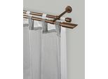 Gardinenstange GARESA "ZYLI", braun (bronzefarben), L:320cm Ø:16mm, Holzwerkstoff, Metall, Gardinenstangen, Gardinenstange, Vorhanggarnitur, verlängerbar, Knopf abgeschrägt, ohne Ringe