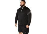 Laufshirt ASICS "ASICS ICON LS 1/2 ZIP", Herren, Gr. XL, schwarz (performance schwarz), Obermaterial: 100% Polyester, Shirts Laufshirt