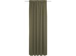 Vorhang WIRTH "Torbole", grün (moosgrün), B:132cm H:375cm, Baumwolle, Polyester, Gardinen, Vorhang, nach Maß