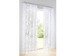 Gardine HEINE HOME Gr. 1, weiß, B:140cm H:145cm, Polyester, Viskose, Gardinen, Gardine
