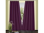 Vorhang WECKBRODT "Sento" Gr. 4, lila (aubergine), B:135cm H:245cm, Baumwolle, Polyester, Gardinen, Vorhang, Baumwolle, blickdicht, matte Struktur, unifarben, Gardine, Store, Topseller