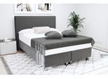 Boxspringbett "Sven", grau (anthrazit), L:210cm, 80% Baumwolle/20% Polyester;Polsterwatte: 100% Polyester, WESTFALIA SCHLAFKOMFORT, Komplettbetten, Boxspringbett, inkl. Zierkissen, wahlweise mit und ohne Kaltschaum-Topper