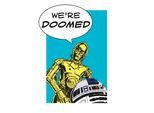 Bild KOMAR "Star Wars Classic Comic Quote Droids", bunt (farbe bild(er): bunt), B:50cm H:70cm, Holz, Papier, Bilder, Bild, Wandbild zur Dekoration im Kinderzimmer - ohne Rahmen