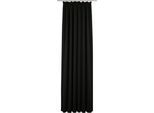 Vorhang WIRTH "Newbury" Gr. 5, schwarz, B:130cm H:245cm, Jacquard, Baumwolle, Polyester, Gardinen, Vorhang