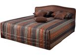 Polsterbett, braun, B:150cm L:210cm, Bezug Bett: Jacquard-Webstoff (100% Polyester);Bonnell-Federkernmatratze: Mischgewebe (51% Polyprophlen, 39% Polyester, 10% Baumwolle);Kaltschaummatratze: Frottee (100% Polyester), Bezug abnehm- und waschbar bis 60C;Tagesdecke: Jacquard-Webstoff (100% Polyester), WESTFALIA SCHLAFKOMFORT, Betten, Polsterbett, H2 wählbar zwischen Kaltschaum oder Bonnell-Federkern