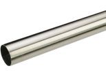 Gardinenstange LIEDECO "Gardinenrohr, Stilrohr, Gardinenstange 20 mm "France" Gr. 4, silber (edelstahlfarben), L:240cm Ø:20mm, Metall, Gardinenstangen, Gardinenstange