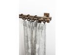 Gardinenstange GARESA "CUBUS", braun (nussbaum), L:130cm Ø:20mm, Holzwerkstoff, Gardinenstangen, Gardinenstange, Vorhanggarnitur, verlängerbar, Endkappe, mit Ringe