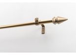 Gardinenstange GARESA "SPYRNA mit offenem Träger", gold (mattgoldfarben), L:150cm Ø:16mm, Holzwerkstoff, Metall, Gardinenstangen, Gardinenstange, Vorhanggarnitur, verlängerbar, Spitze, ohne Ringe