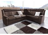 Ecksofa SIT & MORE "Basel L-Form", braun, B:261cm H:98cm T:211cm, Altara Nubuck, Luxus-Microfaser (100% Polyester;PRIMABELLE-Microfaser, Luxus-Microfaser (100% Polyester;SOFTLUX-Kunstleder;NaturLEDER (echtes Rindsleder), Sofas, Ecksofa, wahlweise mit Relaxfunktion