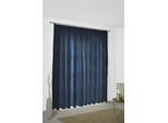Vorhang WIRTH "Lupara" Gr. 2, blau, B:132cm H:175cm, Jacquard, Baumwolle, Polyester, Gardinen, Vorhang