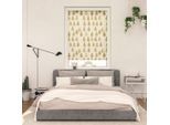 Seitenzugrollo LICHTBLICK ORIGINAL "Rollo Klemmfix, ohne Bohren, blickdicht, Golden Drops - Gold", gold (goldfarben, weiß), B:60cm H:150cm, Polyester, Rollos, Seitenzugrollo
