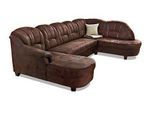 Wohnlandschaft HOME AFFAIRE "Budapest, viel Platz, Breite 288cm, zeitlos und elegant, U-Form", braun, B:288cm H:84cm T:80cm, Sofas, Wohnlandschaft, wahlweise mit Bettfunktion