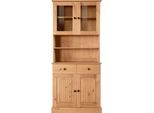 Buffet OTTO HOME "Liotta", beige (natur gebeizt, gewachst), B:80cm H:180cm T:34cm, Massivholz, Schränke, Buffet, mit 1 Schubkasten u. 3 verstellbare Einlegeböden, massives Kiefernholz