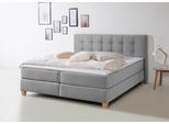 Boxspringbett HOME AFFAIRE "Moulay", grau, B:174cm L:211cm, Komplettbetten, Boxspringbett, inkl. Topper, in 3 Härtegraden, TFK auch in Härtegrad 4