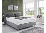 Boxspringbett "Ambiente, wahlweise in verschiedenen Größen & Farben", grau, B:175cm L:210cm, WESTFALIA SCHLAFKOMFORT, Komplettbetten, Boxspringbett, in verschiedenen Härtegraden, wahlweise mit Topper