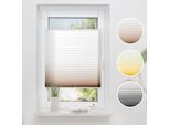 Plissee K-HOME "Farbverlauf Sunrise" Gr. 4, braun (braun, weiß), B:55cm H:130cm, Obermaterial: 100% Polyester, Plissees, Plissee, Topseller