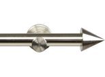 Gardinenstange LIEDECO "Modern Line Kegel" Gr. 3, silber (edelstahlfarben), L:200cm Ø:16mm, Metall, Gardinenstangen, Gardinenstange