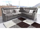 Ecksofa SIT & MORE "Basel L-Form", grau, B:261cm H:98cm T:211cm, Altara Nubuck, Luxus-Microfaser (100% Polyester;PRIMABELLE-Microfaser, Luxus-Microfaser (100% Polyester;SOFTLUX-Kunstleder;NaturLEDER (echtes Rindsleder), Sofas, Ecksofa, wahlweise mit Relaxfunktion