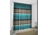 Vorhang WIRTH "Maribor" Gr. 2, blau (petrol, grau), B:132cm H:175cm, Jacquard, Baumwolle, Polyester, Gardinen, Vorhang