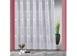 Gardine WECKBRODT "Lilly", weiß, B:1.118cm H:225cm, Jacquard, Polyester, Gardinen, Gardine, Jacquard, strukturiert, Allover,floral,Beschwerungsband, nach Maß