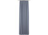 Vorhang WIRTH "Newbury" Gr. 2, blau (mittelblau), B:130cm H:145cm, Jacquard, Baumwolle, Polyester, Gardinen, Vorhang