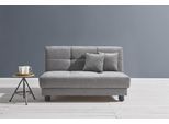Schlafsofa ELL + ELL "Tilda", grau, B:145cm H:90cm T:100cm, 100% Polyester, Sofas, Schlafsofa, Breite 145 cm, inkl. 2 Zierkissen