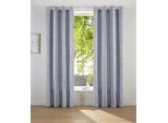 Vorhang "LESKA" Gr. 1, grau, B:132cm H:145cm, Jacquard, Polyacryl, Polyester, LEGER HOME BY LENA GERCKE, Gardinen, Vorhang, blickdicht, glatt, gewebt, monochrom, verschiedene Größen