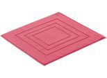 Badematte VOSSEN "Feeling" Gr. 2, rot (marone), H:10mm, Baumwolle, Badematten, Badematte, Badteppich, Uni-Farben, mit Bordüre, Hoch-Tief Effekt, reine Baumwolle