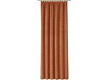 Vorhang WIRTH "Trondheim B", orange (terra), B:132cm H:395cm, Chenille, Polyacryl, Gardinen, Vorhang, nach Maß