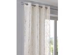 Gardine HEINE HOME Gr. 2, gold (goldfarben), B:140cm H:175cm, Polyester, Gardinen, Gardine