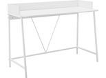 Schreibtisch OTTO HOME "Jullian", weiß, B:120cm H:87cm T:50cm, Tische, Schreibtisch, weißes Gestell aus Metall, Breite 120 cm