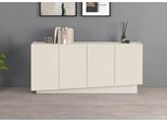 Sideboard OTTO HOME "VELA, Breite 160 cm, Design mit schrägen Türen, Maße-B/T/H: 160x35x75", kaschmir matt, B:160cm H:75cm T:35cm, Sideboards, Sideboard, Made in Italy, 4 Fächer, Sideboard, Anrichte, Kommode