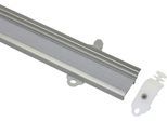 Paneelwagen GARDINIA "mit Klettband und Rollen" Gr. 1, silber (silberfarben), L:60cm, Aluminium, Gardinenbefestigungen, Paneelwagen, Serie Flächenvorhang-Technik Atlanta 3-läufig