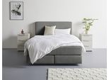 Boxspringbett "Zalia erhältlich in verschiedenen Breiten, inkl. Toppper", grau (anthrazit), B:145cm L:217cm, LEGER HOME BY LENA GERCKE, Komplettbetten, Boxspringbett, wahlweise mit Bonnell- oder 7-Zonen-Tonnentaschenfederkern