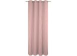 Vorhang ADAM "Uni Collection", rosa, B:142cm H:255cm, Baumwolle (Bio-Baumwolle), Gardinen, Vorhang, Blickdichter aus 100% Bio-Baumwolle