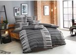 Bettwäsche BRUNO BANANI "Cameo in Gr. 135x200 oder 155x220 cm", grau (anthrazit), B/L: 135cm x 200cm, 1 Stk., 1 Stk., Renforcé, B/L: 80cm x 80cm, 2, Renforcé, Obermaterial: 100% Baumwolle, Bettwäsche, Bettwäsche, Bettwäsche aus Baumwolle, Bettwäsche im Streifen-Design, Topseller