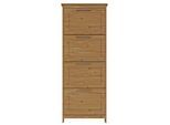 Schuhkipper OTTO HOME "Lukas, Schuhkommode, schmal, Schuhregal, Schuhorganizer", beige (natur), B:60cm H:154cm T:19cm, FSC-zertifiziertes Massivholz, Sideboards, Schuhkipper, aus massiver Kiefer, dekorative Fräsungen, Breite 60 cm