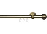 Gardinenstange LIEDECO "Innenlaufgarnitur 20 mm Blues Kugel" Gr. 4, gold (messingfarben, antikgoldfarben), L:240cm Ø:20mm, Eisen, Gardinenstangen, Gardinenstange, Gardinenstange Komplett