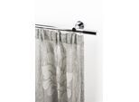 Gardinenstange GARESA "EASY", grau (chromfarben), B:53cm L:130cm Ø:20mm, Aluminium, Gardinenstangen, Gardinenstange, Vorhanggarnitur-Innenlauf, verlängerbar, Wandmontage, Aluminium